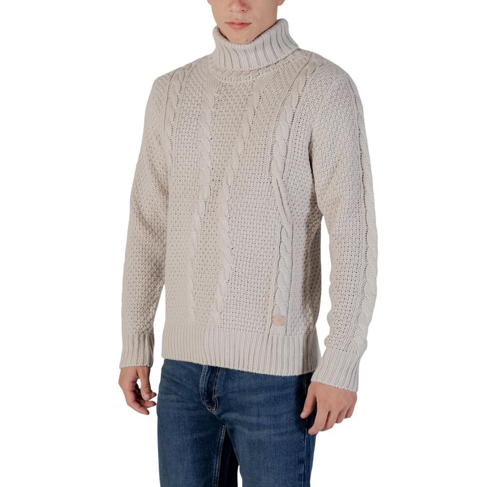 Gray Marabou Turtleneck