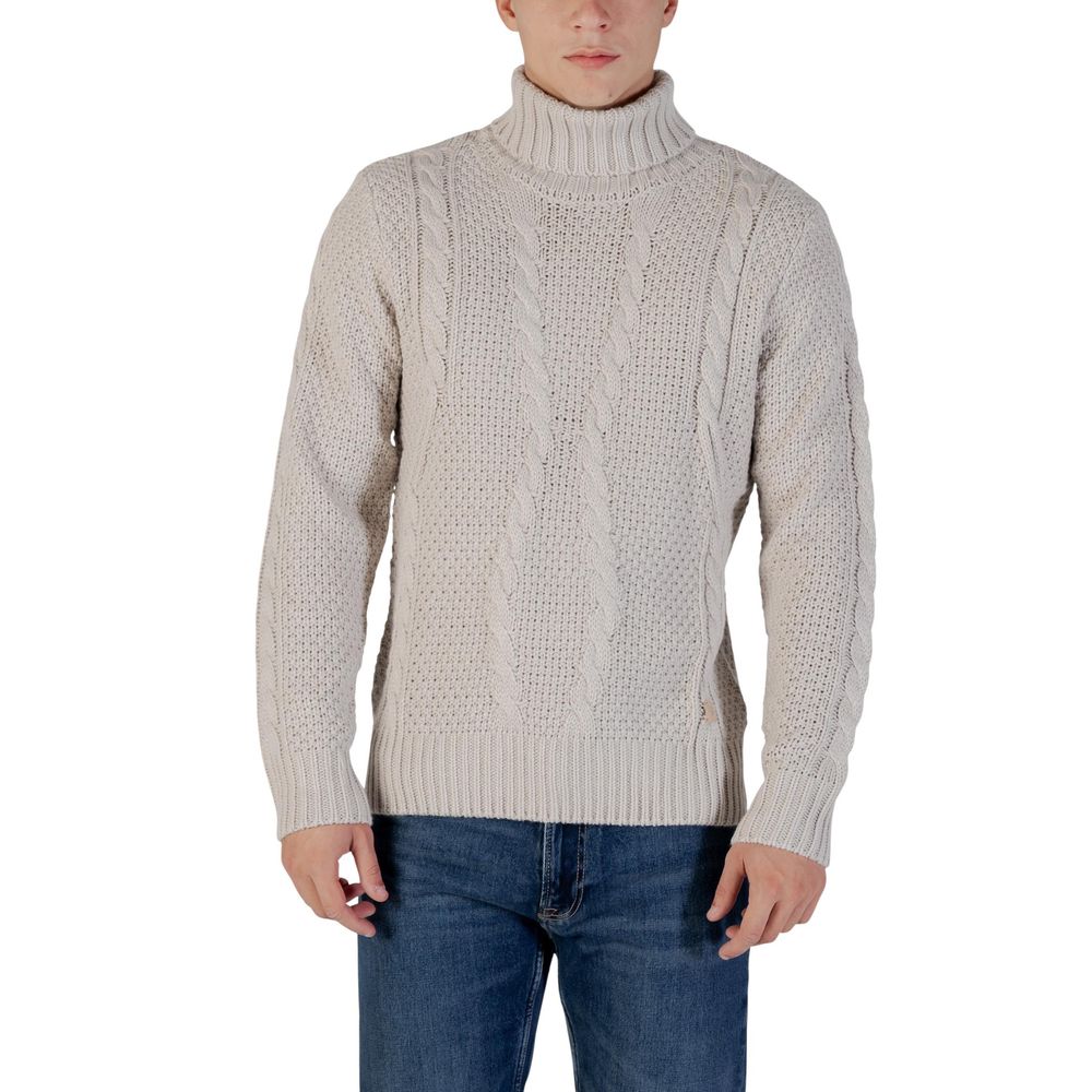 Gray Marabou Turtleneck