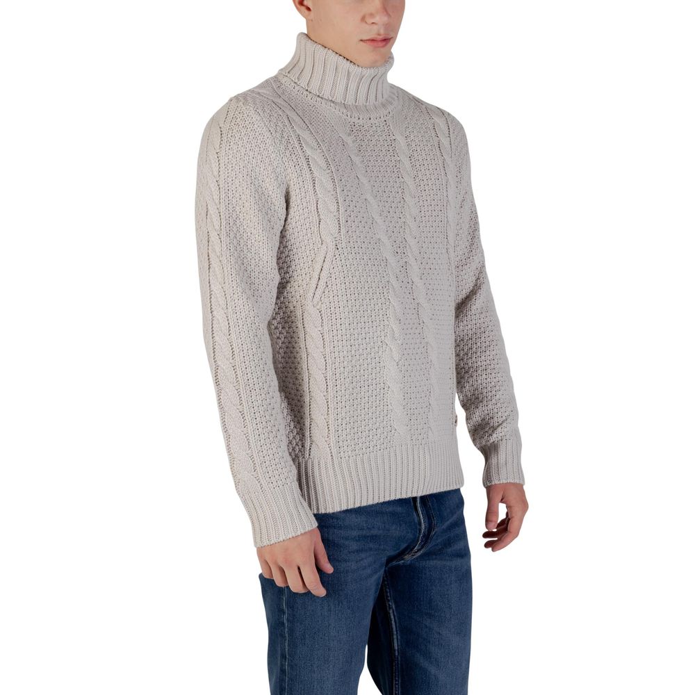 Gray Marabou Turtleneck