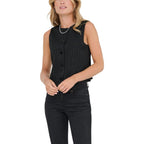 Black Recycled Polyester Waistcoat