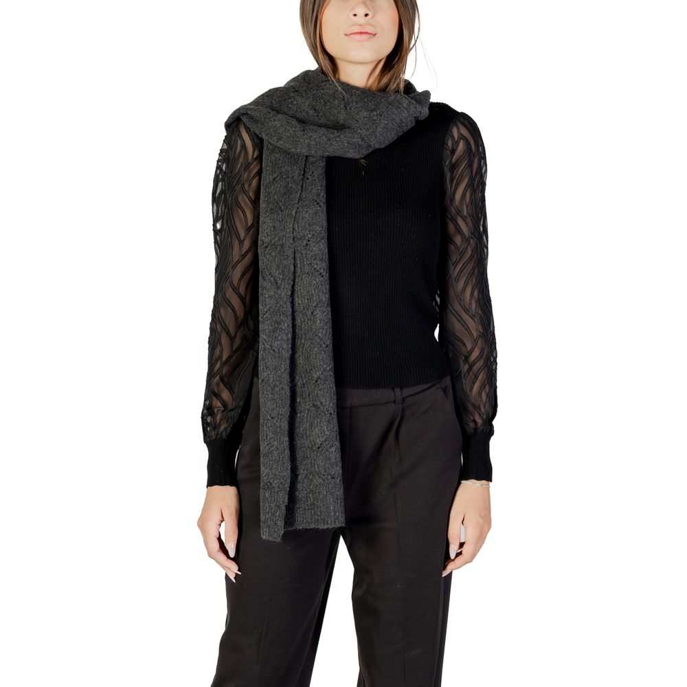 Gray Recycled Polyester Scarf