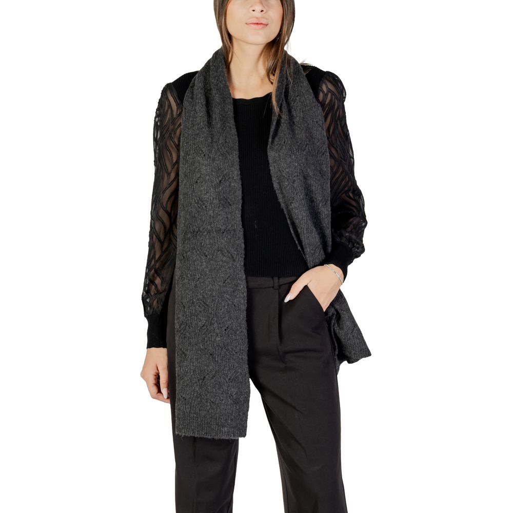 Gray Recycled Polyester Scarf