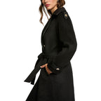 Black Polyester Coat
