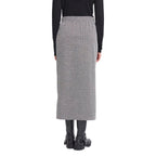 Black And White Polyester Long Skirt