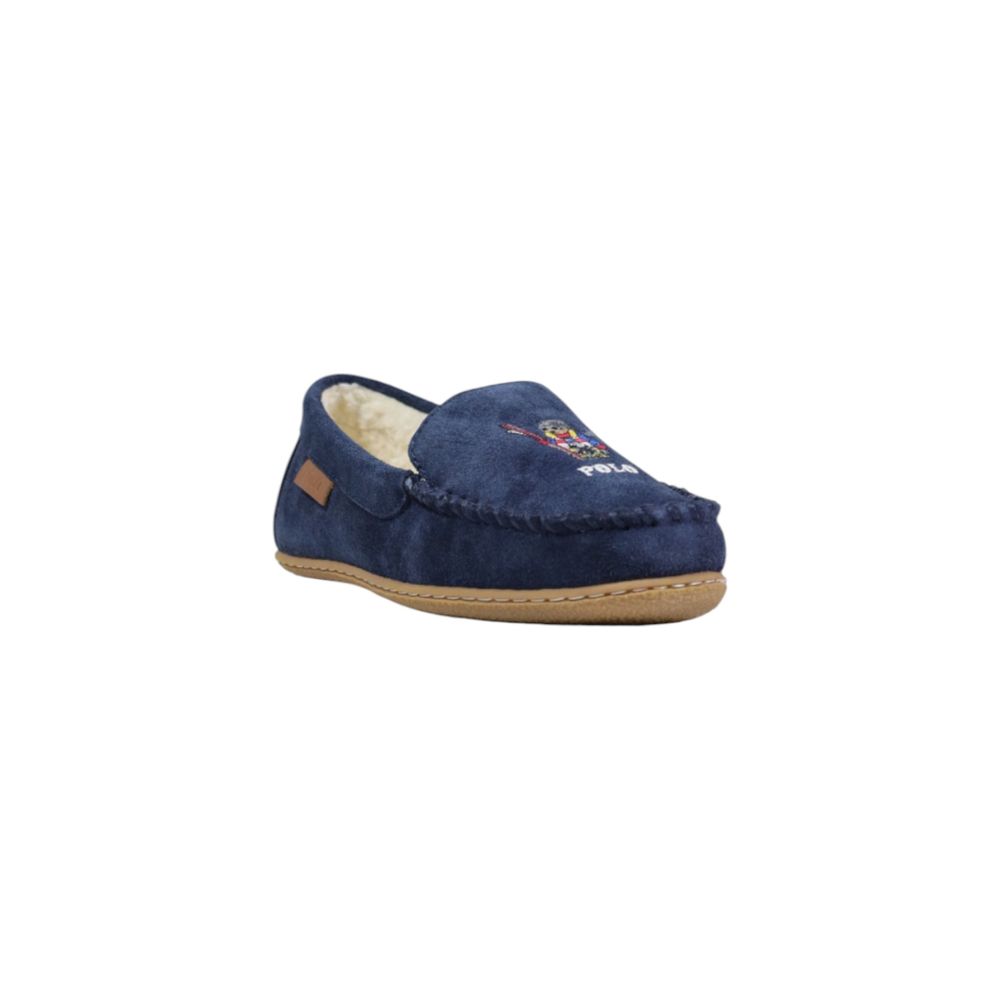 Blue Suede Leather Slippers