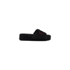 Black Textile Slippers