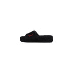 Black Textile Slippers