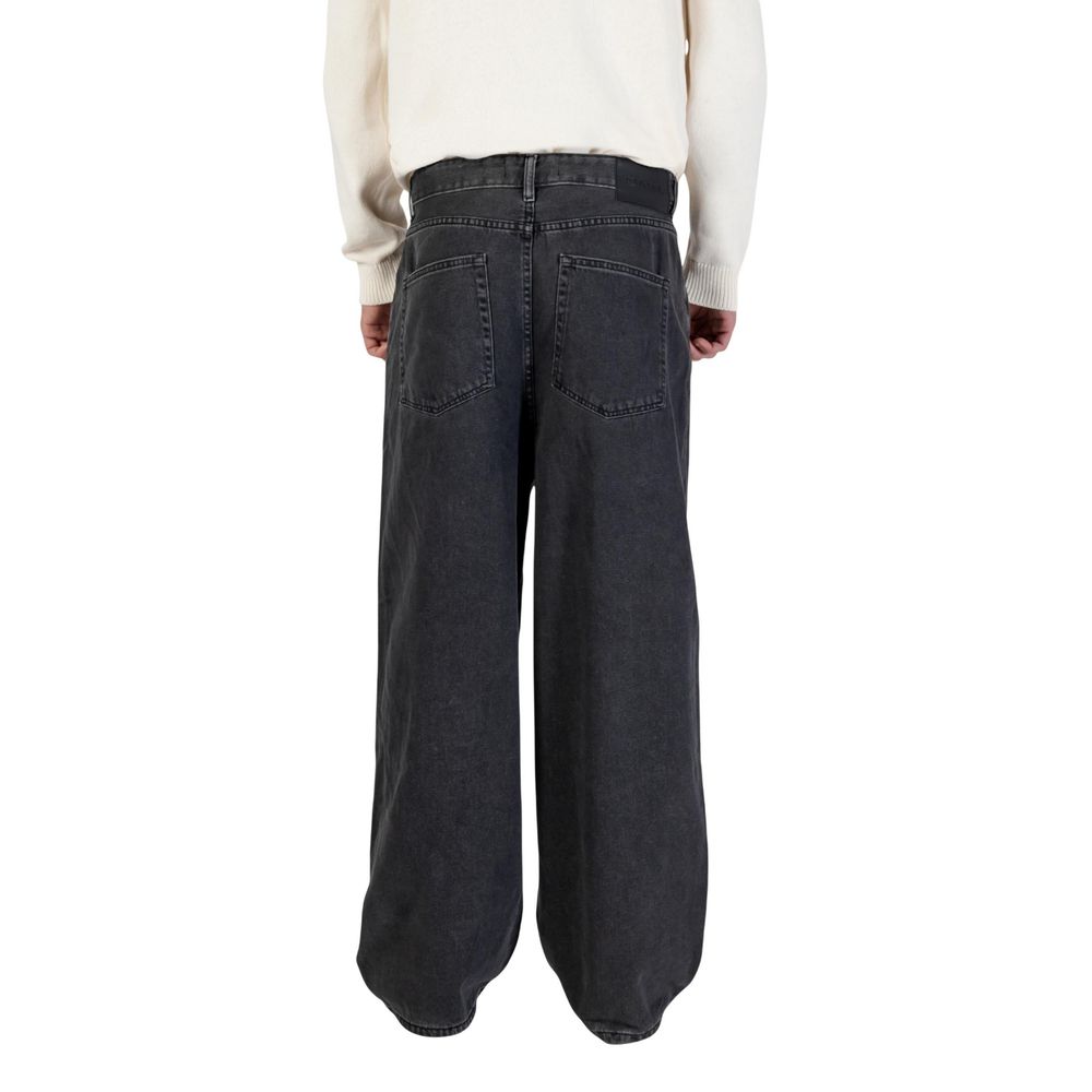 Black Cotton Relaxed Fit Jeans