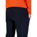 Blue Cotton Skinny Pants