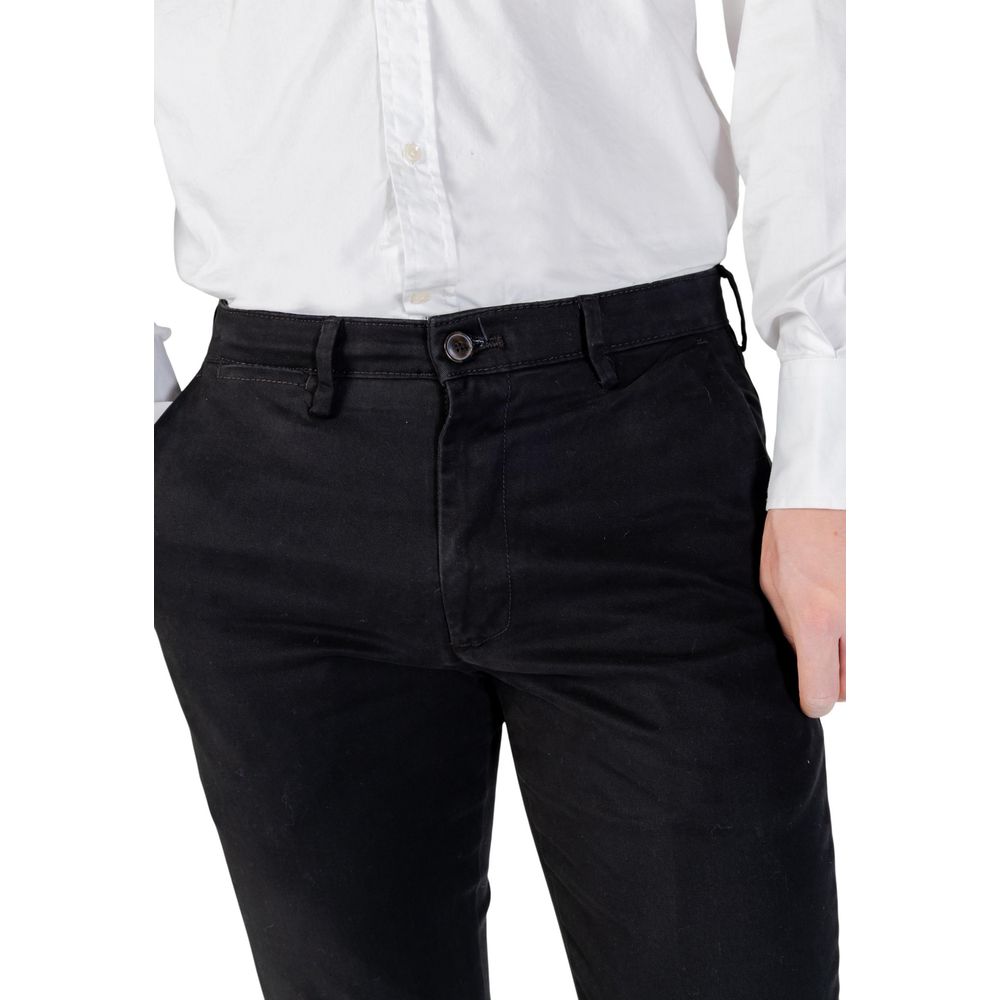Black Cotton Skinny Pants