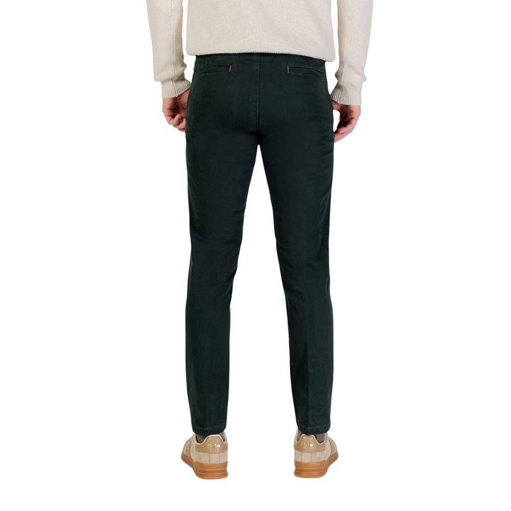 Green Cotton Skinny Pants