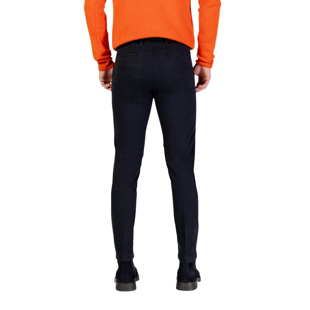 Blue Cotton Skinny Pants