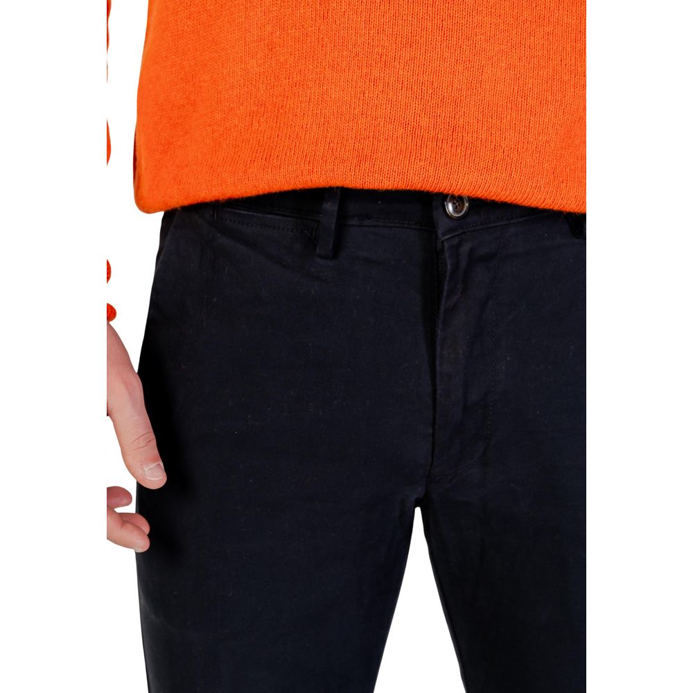 Blue Cotton Skinny Pants