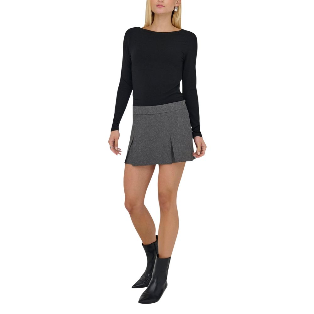 Gray Polyester Shorts