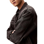 Black Cotton Denim Jacket