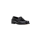 Black Leather Slip-On Loafers