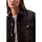 Black Cotton Denim Jacket