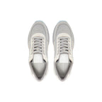 Gray Suede Leather Athletic Sneakers