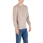 Beige Polyester Sweatshirt