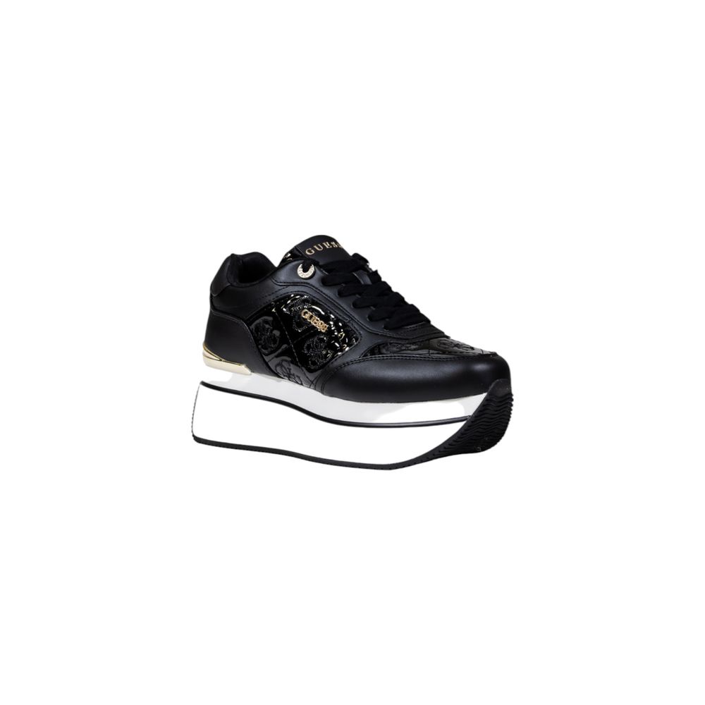 Black Polyethylene Platform Sneakers