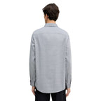 Black And White Cotton Dress Shirt