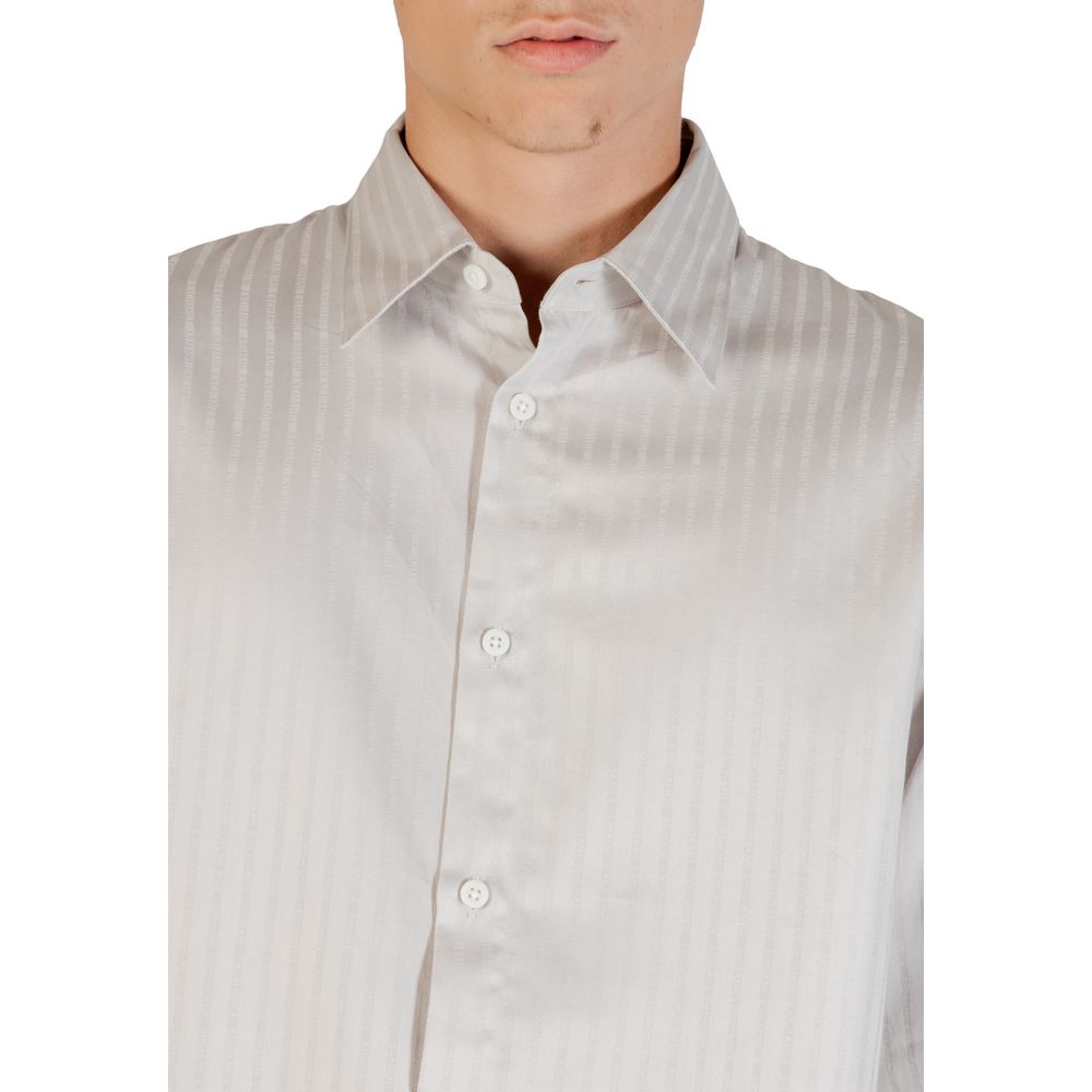 Gray Cotton Pattern Shirt