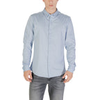 Blue Cotton Dress Shirt