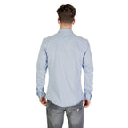 Blue Cotton Dress Shirt