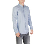 Blue Cotton Dress Shirt