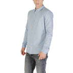 Blue Cotton Dress Shirt
