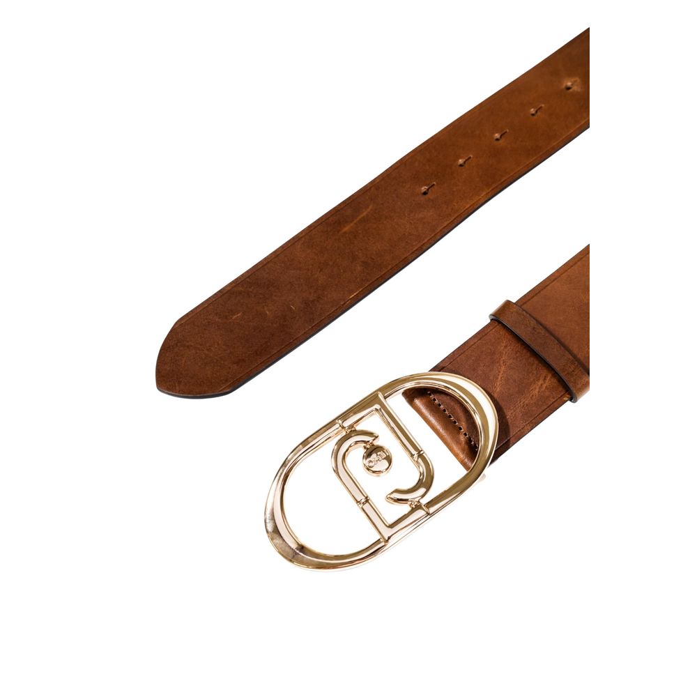Brown Leather High-Waist Belt