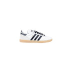 Black And White Artificial Leather Athletic Sneakers