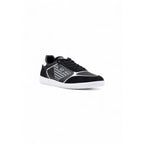 Black And White Leather Athletic Sneakers