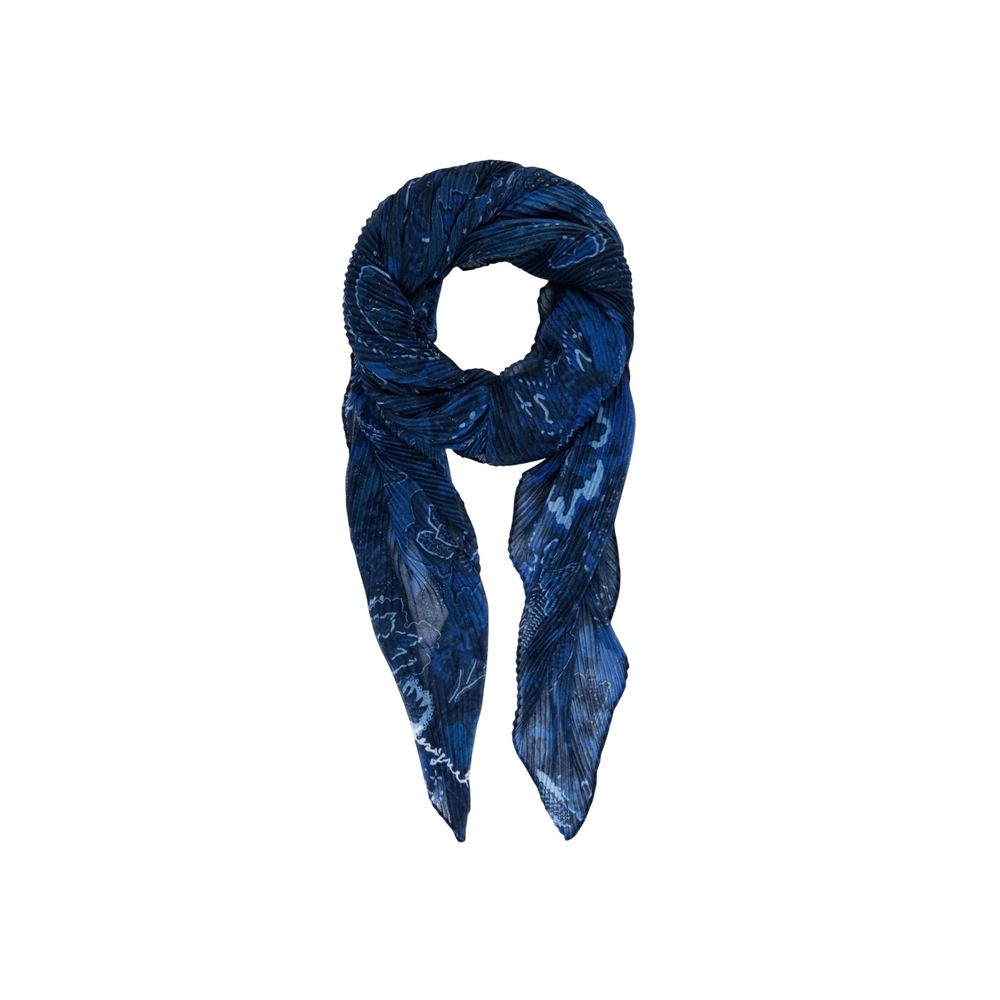 Blue Polyester Scarf