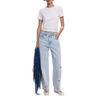 Blue Polyester Scarf