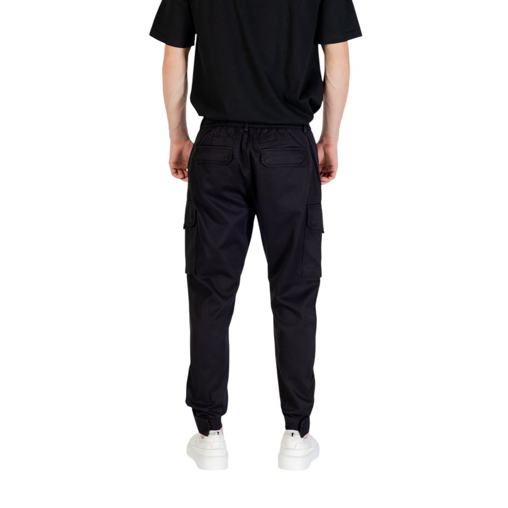 Black Viscose Casual Pants