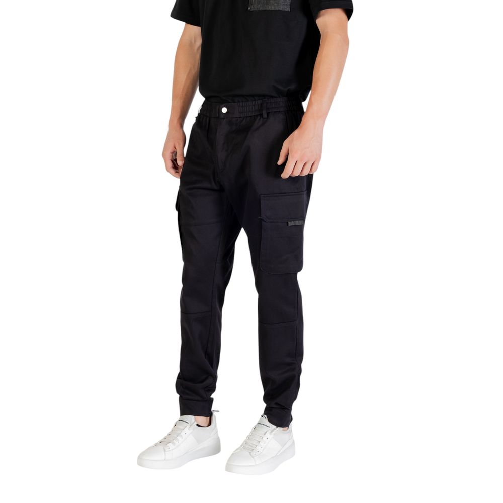 Black Viscose Casual Pants