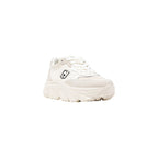 White Artificial Leather Chunky Sneakers