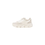 White Artificial Leather Chunky Sneakers