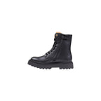 Black Polyethylene Lace-Up Boots