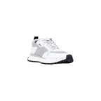 White Polyester Athletic Sneakers