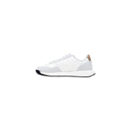 White Polyester Athletic Sneakers