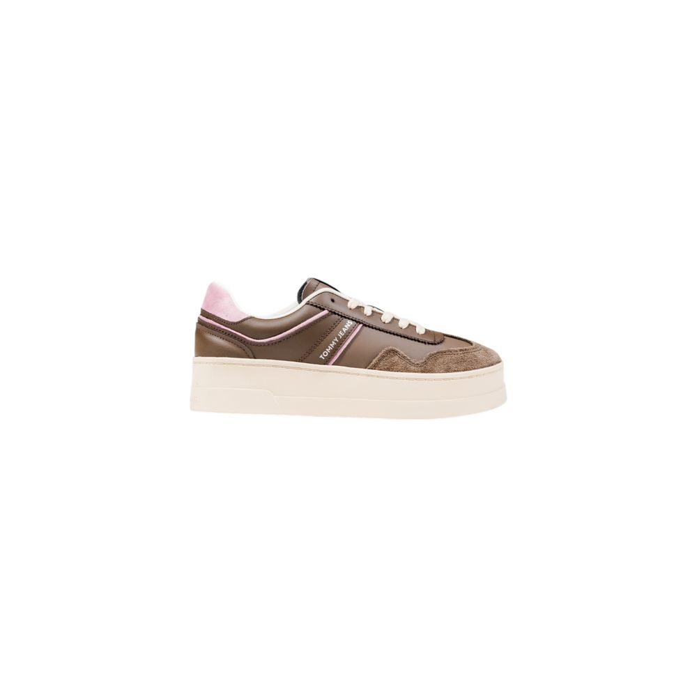 Brown Artificial Leather Sneakers
