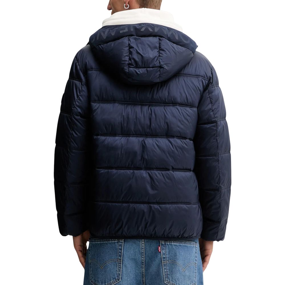 Blue Polyamide Full-Length Jacket