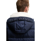 Blue Polyamide Full-Length Jacket