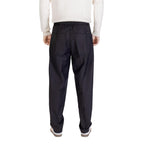 Black Cotton Casual Pants