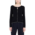Black Textile Cardigan