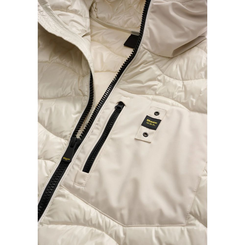 White Polyamide Shell Jacket