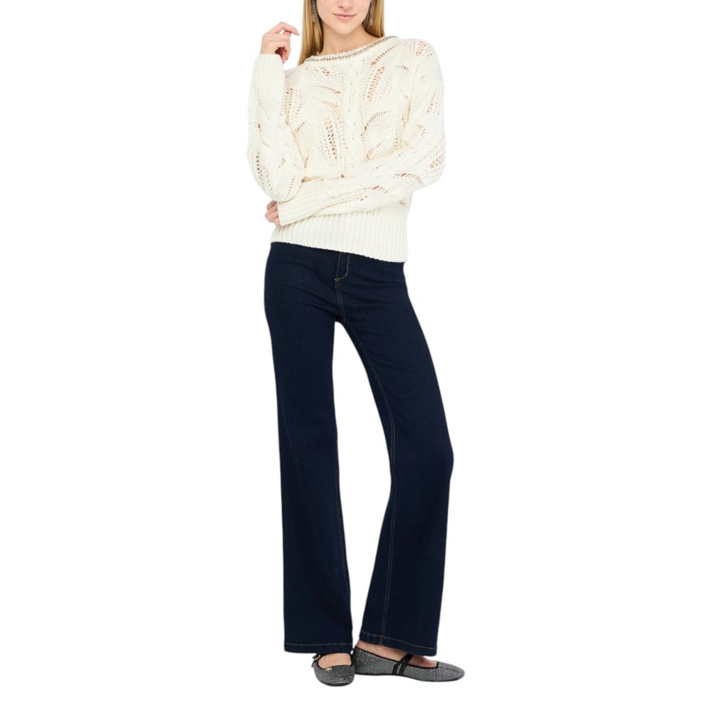 White Marabou Sweatshirt