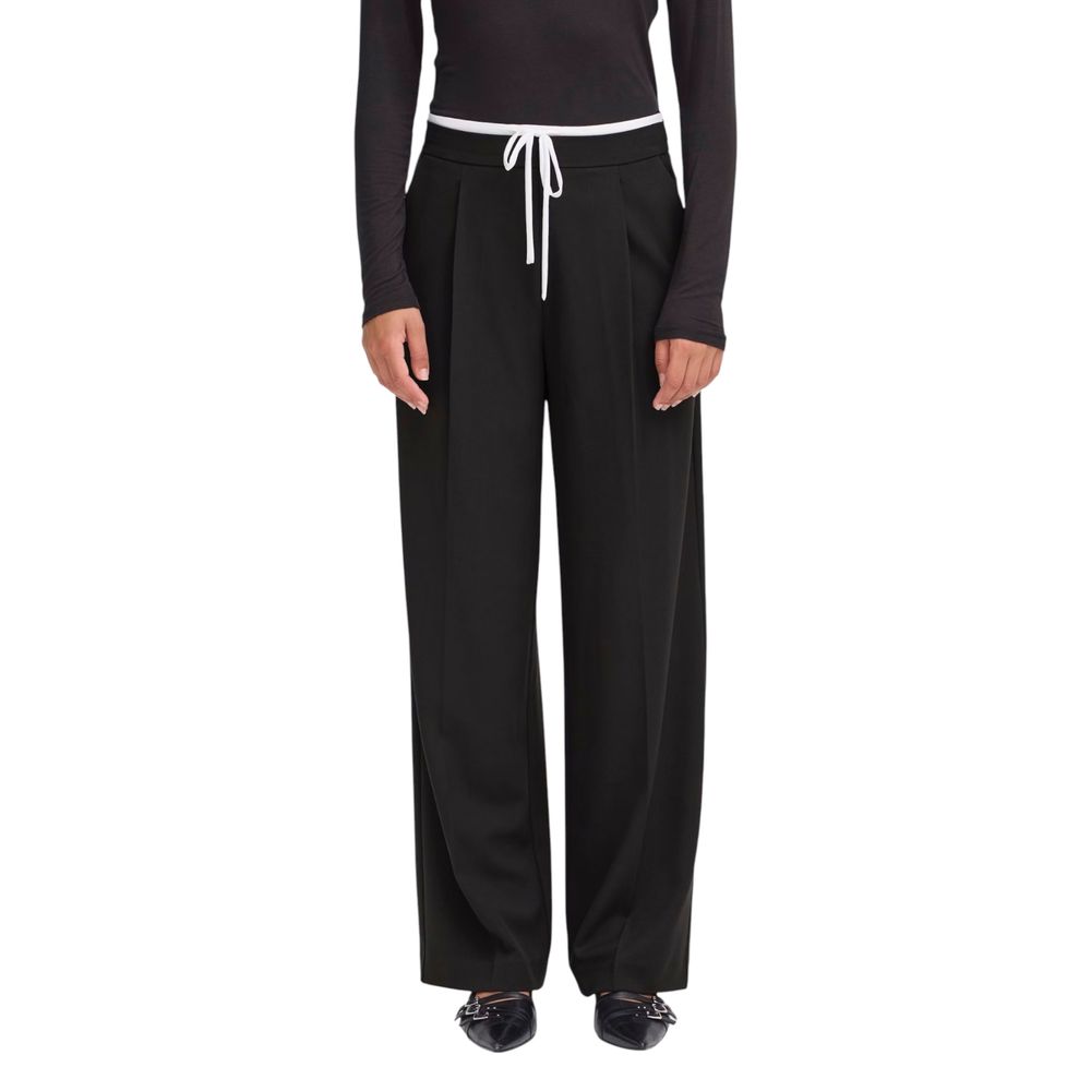 Black Polyester Pants
